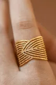 18k Gold Plated Waterproof Stainless Steel Ring