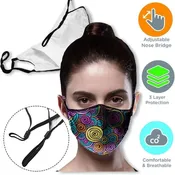 3-Layer Face Mask w/ Full Color Logo Adjustable Masks (Min Order Qty of 25+)