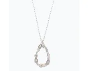 AB Crystal and Pearl Teardrop Nekclace
