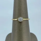 10K Yellow Gold Cluster Ring