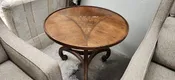Antique Round Bentwood Tripod Legs Side Table top as is