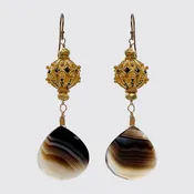 Banded Agate Briolette Earrings