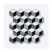 12-416 Midnight Vertex Polished Marble Mosaic Tile