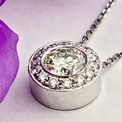 #16426 Adela Bezel Pendant