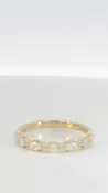 14ky - 0.43cttw - Alternating Round & MQ - Shared Prong Diamond Wedding Band - Size 5