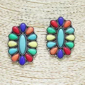 077301, WESTERN SQUASH BLOSSOM EARRING