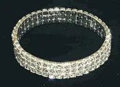 3-row Crystal stretch bracelet rhinestone jewelry for bodybuilding competition bikini competition and figure competition