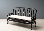Shanghai Deco Hardwood Settee — RESIDE