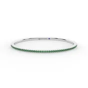 Centuria™ Bangle with Half Pavé emerald