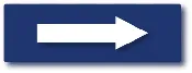 ADA Arrow Sign - 6x2 - Tactile Universal Direction Arrow Symbol