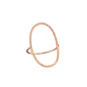Large Open Oval Pounded Ring