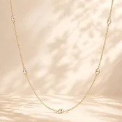 0.74cttw Diamond-by-the-Inch Necklace in 14K Yellow Gold, 18"