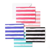 Bright Painterly Stripes Thank You Card Set