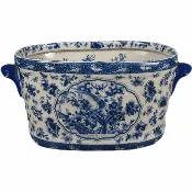 23.5" PORCELAIN PLANTER BLUE & WHITE