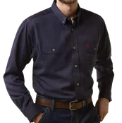 Ariat FR CAT 2 Air Inherent Navy Heather Button Down
