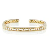 14K YG Cirque Rectangular Hinged Cuff with White Freshwater Pearl Cabochons, by Jane Taylor. — jane taylor jewelry