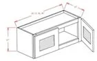 12" HEIGHT OPEN FRAME "STACKER" CABINETS - 1 Door SW- W2412GD