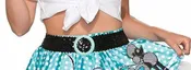 50's Sequin Belt - Sock Hop - Teal/Black - Women - One Size