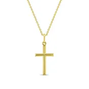 14k Classic Stick Cross Baby Pendant Necklace