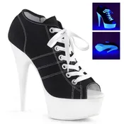 Pleaser Delight 600SK-01 Blacklight Reactive Platform Sneaker