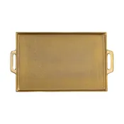 Antique Brass Finish Tray w/Handles