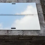 Firebuggz 44” x 44” Square Stainless Steel Fire Pit Snuffer, Cover