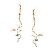 14K Iwa Bird Zircon Earrings