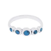 10512<br>ring  5 circles RECONSTITUTED TQ  .925