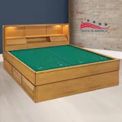 Oak Jasmine - Waterbed Headboard &amp;amp; Frame Set