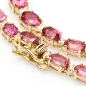 14k 26.10ct Tourmaline 1.60ct Diamond Necklace