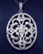 Beny Sofer Antique Oval Pendant