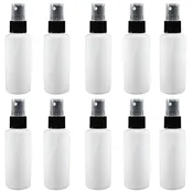 10-2 oz Natural HDPE Bottle with Black Fine Mist Sprayer