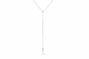Bezel and Spear Lariat Necklace