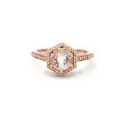10K Rose Gold Morganite Ring