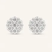 0.15CT Round Cut Lab Grown Diamond Earrings