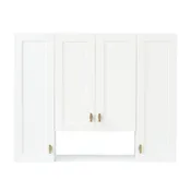 30" Bathroom Cabinet With 5 Adjustable Shelves, Wall Mounted Medicine Cabinet - White