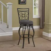 30" Swivel Stool, Charcoal Grey