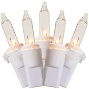 100L Mini Incandescent Light String, 6in Bulb Spacing
