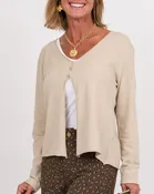 3 Button Cardigan - Oatmeal