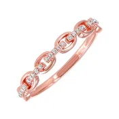10KT ROSE GOLD DIAMOND (1/12 CTW) BAND