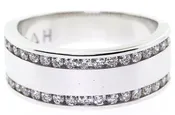 14k .80ct Men's Wedding Band