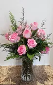 Dozen Pink Roses