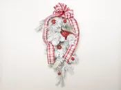 Christmas - Deluxe Snowy Swag with Cardinal