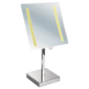 Lighted Table Makeup Mirror 8" x 8" Battery Operated - 5X Magnification