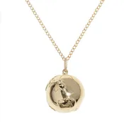 10K Gold Large Atlas Pendant