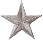 1 5/8” Silver Star Patch