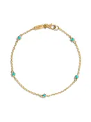 5 Illusion Set Turquoise Yellow Gold Bracelet