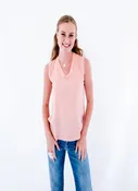 The Julia Top in Salmon