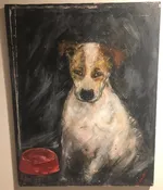 A Good Dog Oil Painting