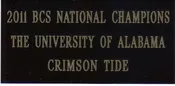 2011 BCS Championship Engraved Plate